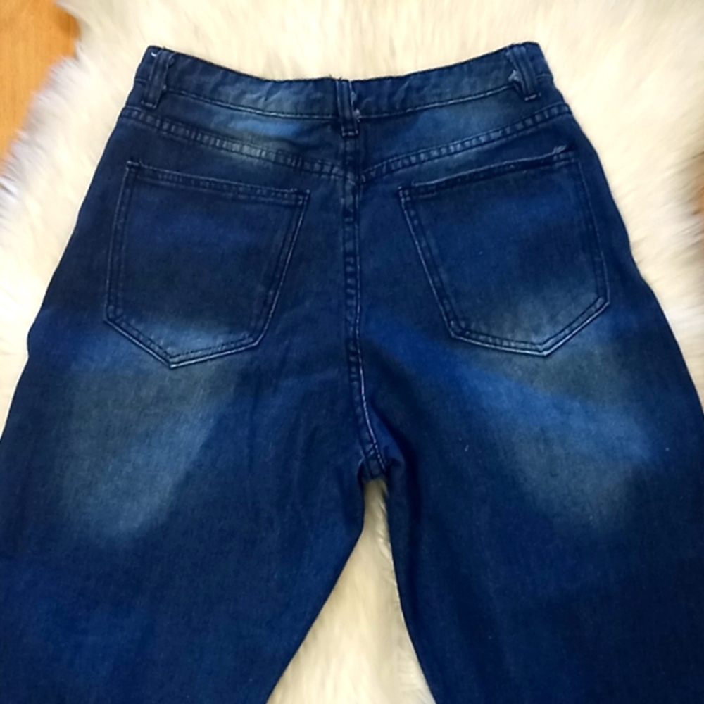 Misslook Patchwork Distressed Cuffed Jeans - image 8